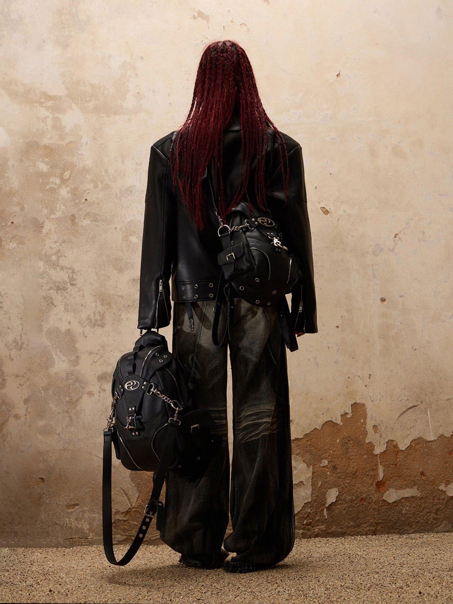 PERSONSOUL Beetle Inspired Sculptural Modern Neutral Women's Calfskin Leather Backpack