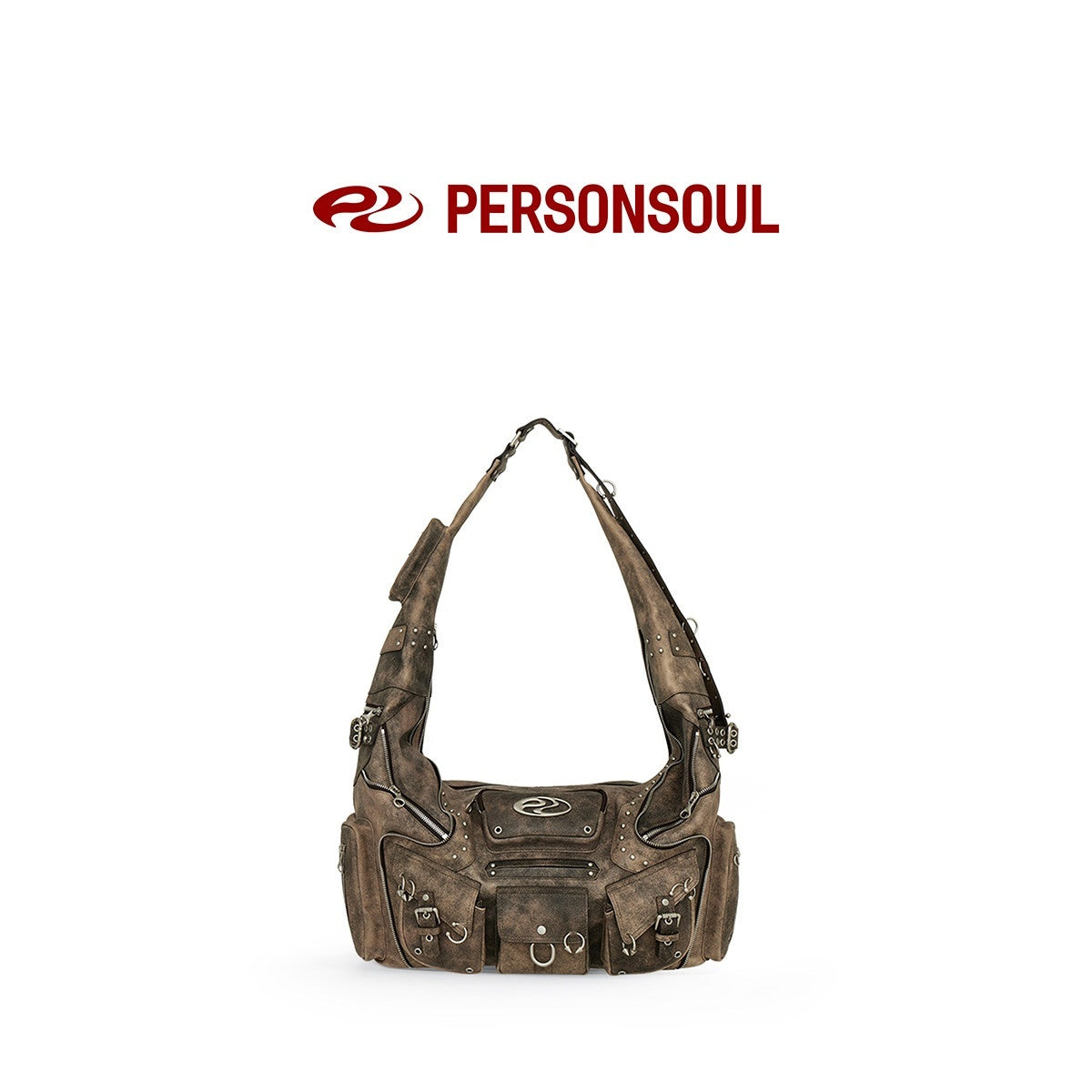 PERSONSOUL_Black_Punk_Studded_Slouchy_Soft_Handle_Hobo_Women's_Sheepskin_Handbags_745803206131_MISSTT