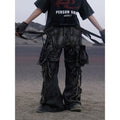 PERSONSOUL_Black_Reconstructed_Detachable_Strap_Cargo_Ripped_Women's_Denim_Wide-leg_Jeans_798595570621_MISSTT