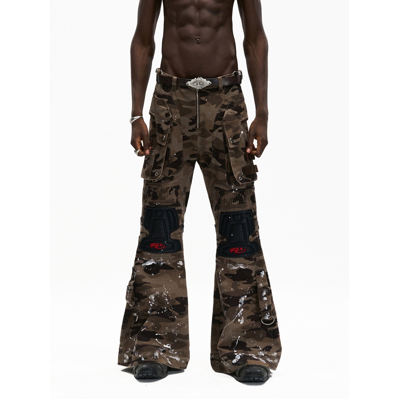 PERSONSOUL_Camouflage_Racer_Protective_Structure_Mid_Rise_Cargo_Women's_Cotton_Flare_Pants_884281980808_MISSTT