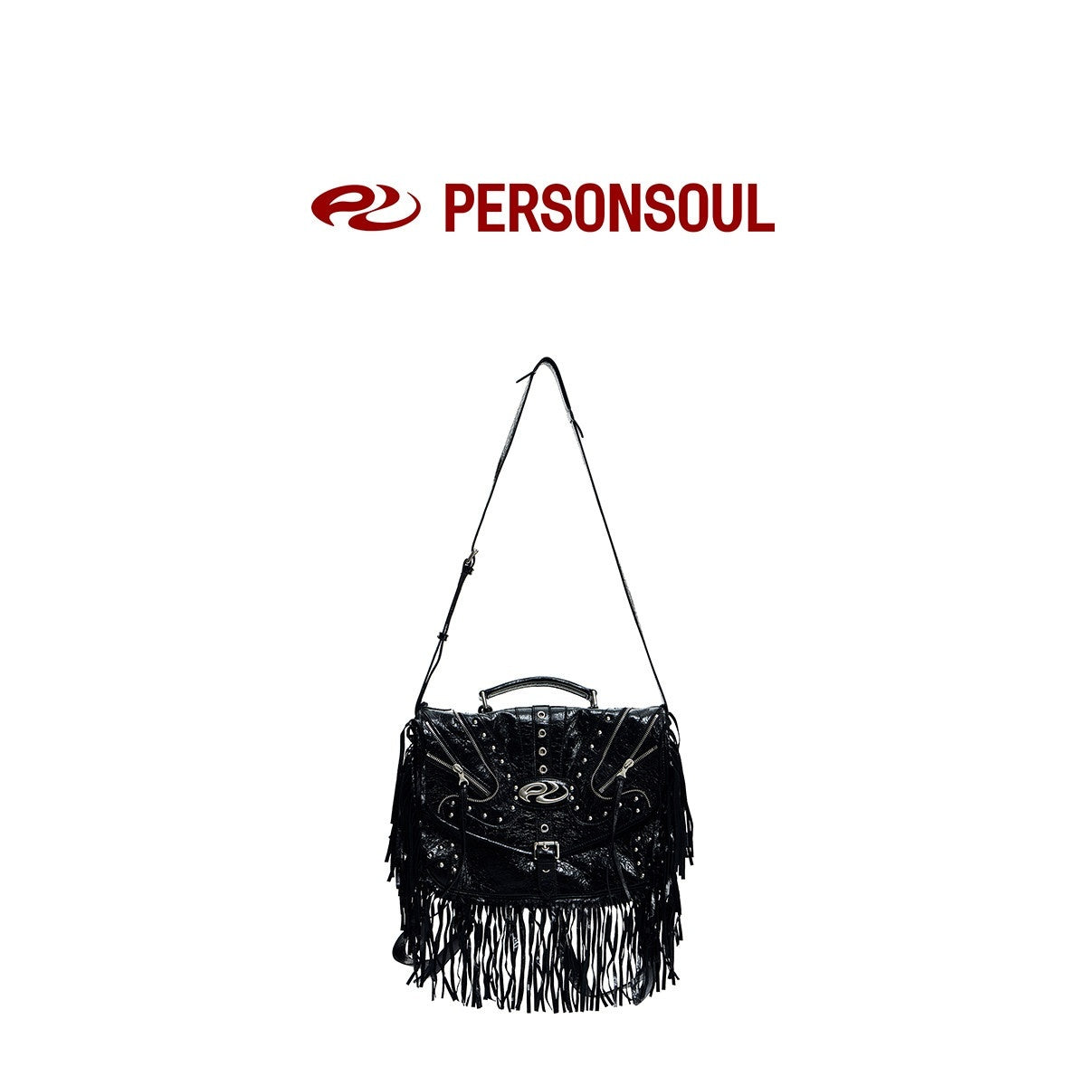 PERSONSOUL_Cracked_Black_Handmade_Tassel_Punk_Boxy_Women's_Sheepskin_Backpack_822284142356_MISSTT