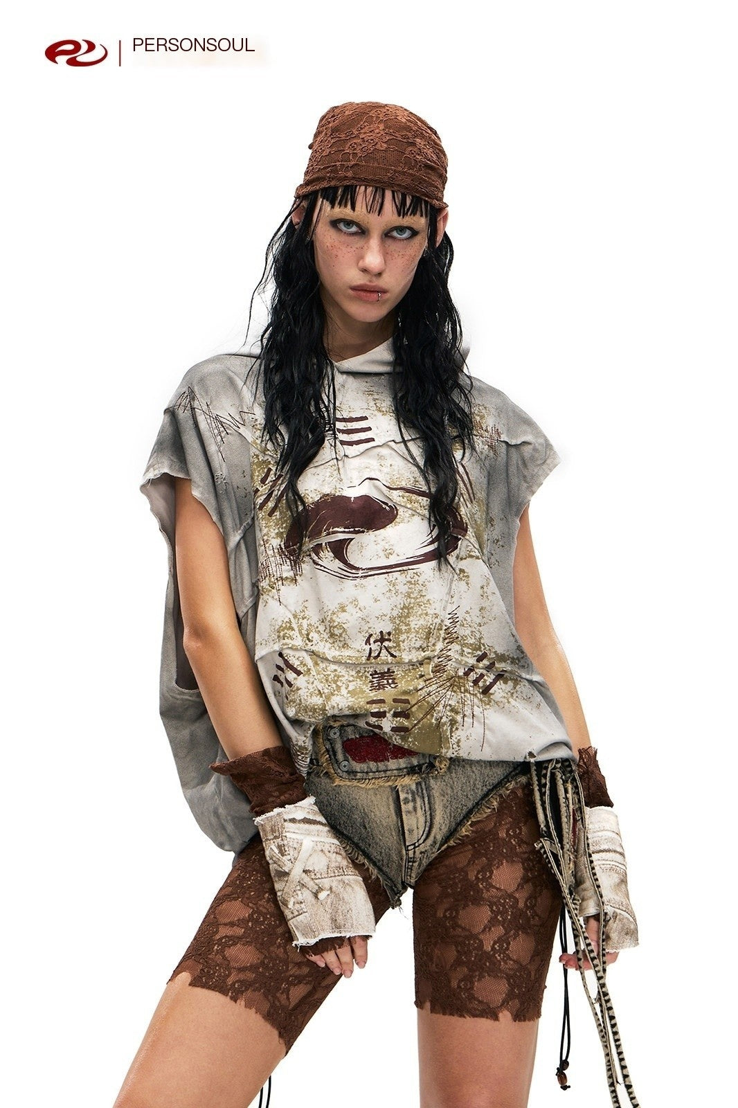 PERSONSOUL_Distressed_Embroidered_Hooded_Sleeveless_Loose_Women's_Cotton_Hoodies_1018166401281_MISSTT