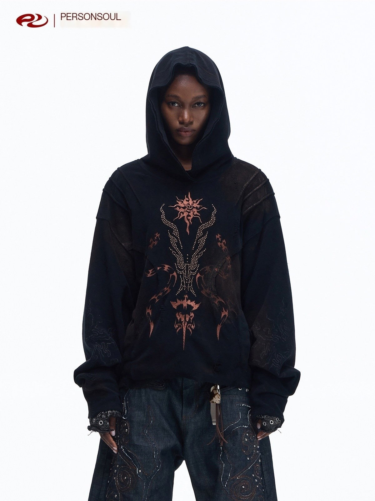 PERSONSOUL_Embroidered_Deer_Oxidized_Distressed_Ethnic_Women's_Cotton_Hoodies_994631974581_MISSTT