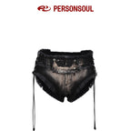 PERSONSOUL_Embroidered_Patchwork_High_Waist_Pocketed_Slim_Women's_Cotton_Short_Trousers_1018945808412_MISSTT