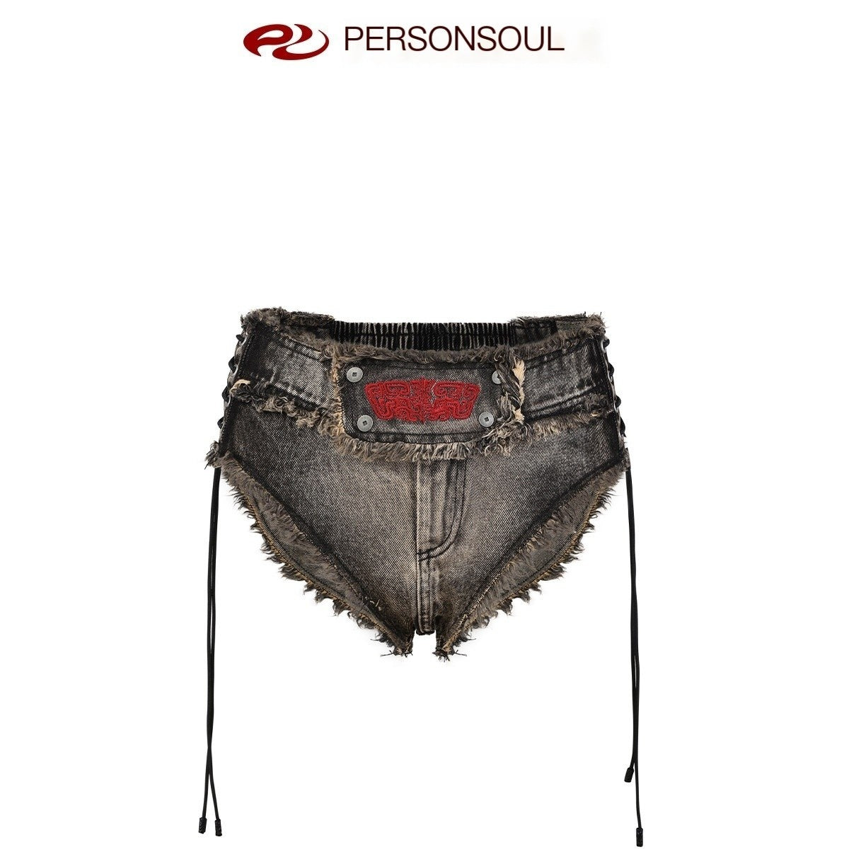 PERSONSOUL_Embroidered_Patchwork_High_Waist_Pocketed_Slim_Women's_Cotton_Short_Trousers_1018945808412_MISSTT