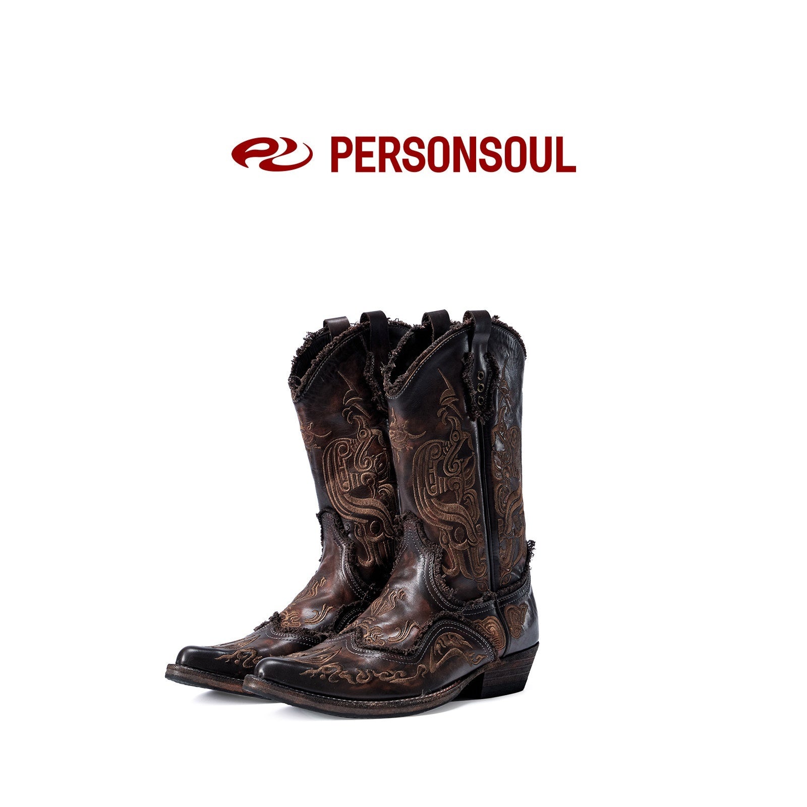 PERSONSOUL_Patterned_Embroidered_Water_Dyed_Women's_Cowhide_Wedge_Mid_Calf_Pointed_Boots_1019151697896_MISSTT