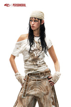PERSONSOUL_Rhinestone_Totem_One_Shoulder_Slim_Women's_Cotton_Short_Sleeve_T-shirts_1019004104055_MISSTT