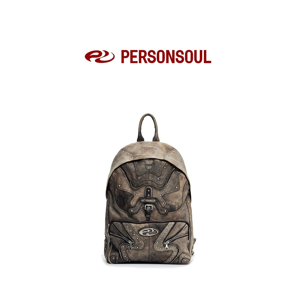 PERSONSOUL_Round_Punk_Soft_Handle_Zipper_Pocket_Waterproof_Women's_Sheepskin_Backpack_883305946721_MISSTT