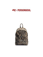 PERSONSOUL Round Punk Soft Handle Zipper Pocket Waterproof Women's Sheepskin Backpack