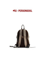 PERSONSOUL Round Punk Soft Handle Zipper Pocket Waterproof Women's Sheepskin Backpack