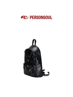 PERSONSOUL Round Punk Soft Handle Zipper Pocket Waterproof Women's Sheepskin Backpack