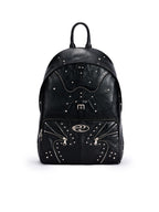 PERSONSOUL Round Punk Soft Handle Zipper Pocket Waterproof Women's Sheepskin Backpack