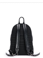 PERSONSOUL Round Punk Soft Handle Zipper Pocket Waterproof Women's Sheepskin Backpack