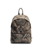 PERSONSOUL Round Punk Soft Handle Zipper Pocket Waterproof Women's Sheepskin Backpack