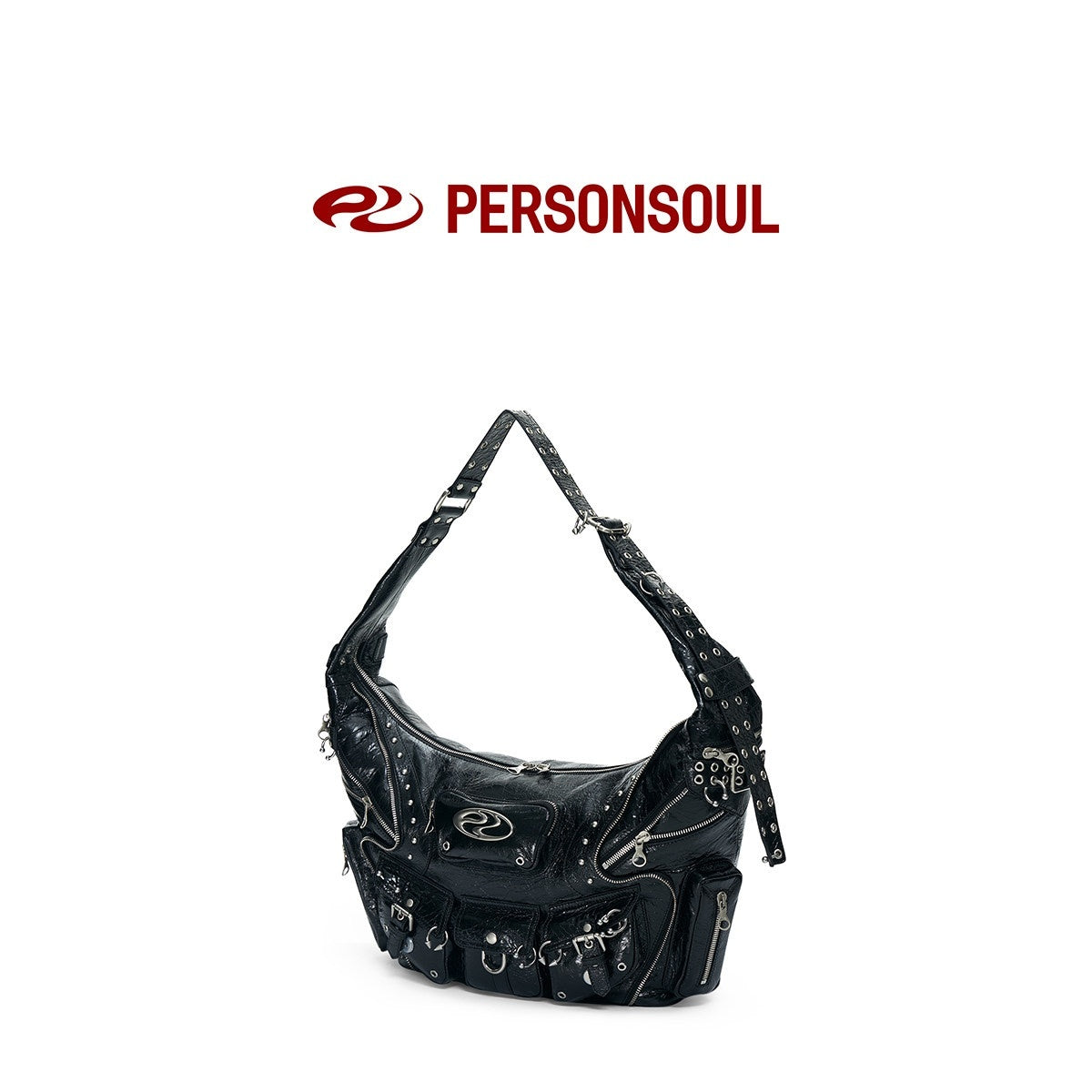 PERSONSOUL_Skull_Print_Punk_Slouch_Hobo_Dumpling_Shape_Women's_Sheepskin_Handbags_804184672901_MISSTT