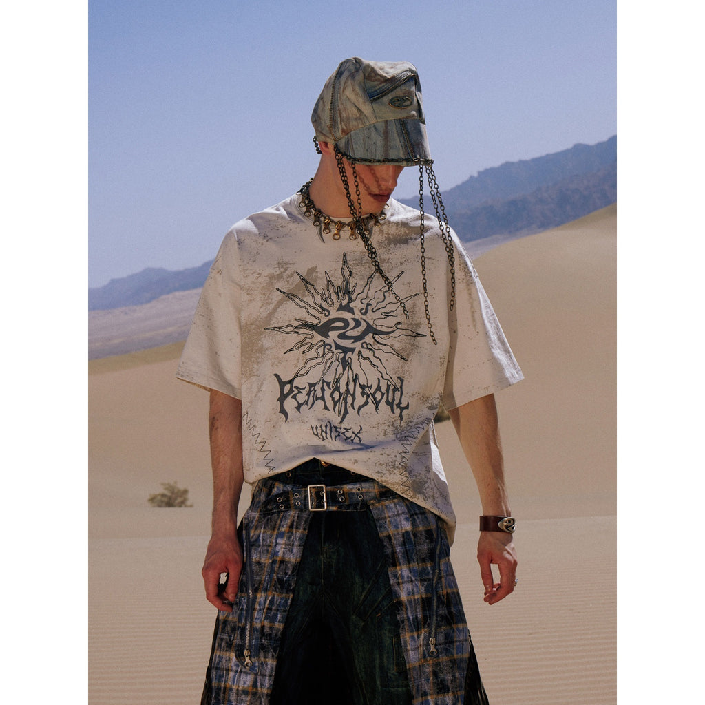 PERSONSOUL_Sun_Totem_Embroidered_Stained_Look_Loose_Women's_Cotton_Short_Sleeve_T-shirts_790238918335_MISSTT