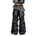 PERSONSOUL_Washed_Black_Tactical_Adjustable_Strap_Cargo_Women's_Denim_Wide-leg_Jeans_883949205940_MISSTT