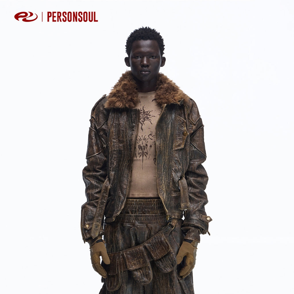 PERSONSOUL_Waxed_Brown_Distressed_Detachable_Fur_Collar_Women's_Cotton_Utility_Jackets_1009535964289_MISSTT