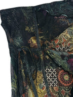 THELIGHT OFFICIAL Black Printed Ruffle Convertible Women's Polyester Camisoles