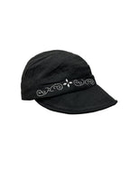 THELIGHT OFFICIAL Black Soft Top Adjustable Brim Rhinestone Starburst Vine Women's Cotton Sun Hats