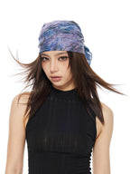 THELIGHT OFFICIAL Bohemian Floral Print Small Square Multifunctional Women's Polyester Headdresses