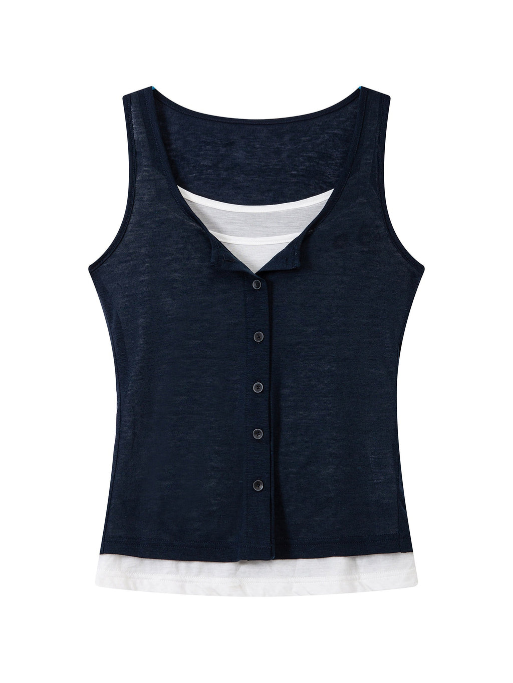 THELIGHT OFFICIAL Cooling Button Front Spaghetti Strap Slim Fit Women's Lyocell Tank Tops 931083815545