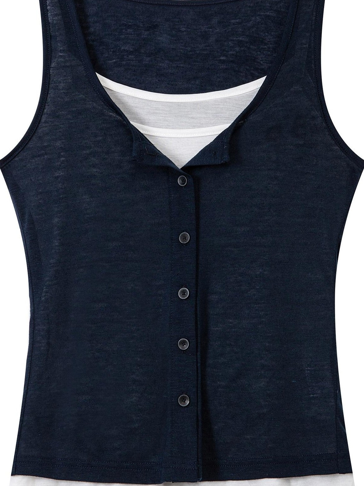 THELIGHT OFFICIAL Cooling Button Front Spaghetti Strap Slim Fit Women's Lyocell Tank Tops