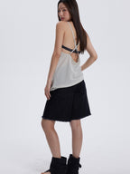 THELIGHT OFFICIAL Cutout Back Double Layer Athletic Slim Women's Cotton Camisoles