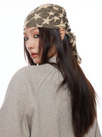 THELIGHT OFFICIAL Multifunctional Star Print Hip Hop Square Scarf Women's Polyester Hats