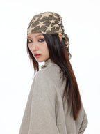 THELIGHT OFFICIAL Multifunctional Star Print Hip Hop Square Scarf Women's Polyester Hats