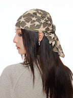THELIGHT OFFICIAL Multifunctional Star Print Hip Hop Square Scarf Women's Polyester Hats