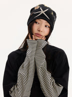 THELIGHT OFFICIAL Ocean Starfish Rhinestone Embellished Stacked Slouch Women's Cotton Hats