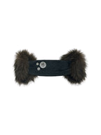 THELIGHT OFFICIAL Plush Vintage Button Detail Ear Muffs Headband Women's Plush Hats 995769729407