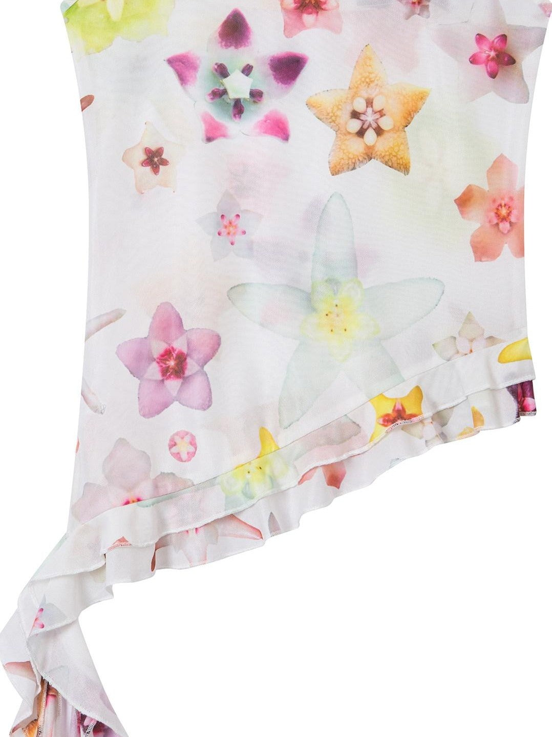 THELIGHT OFFICIAL Starfish Floral Printed Lace Trim Women's Polyester Blend Camisoles