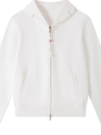 THELIGHT OFFICIAL Starfish Print Rhinestone Pendant Zipper Open Front Women's Cotton Hoodies