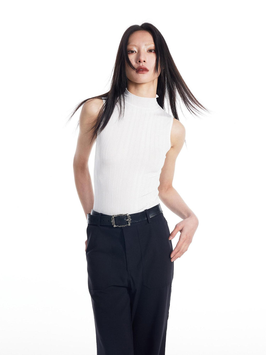 THELIGHT OFFICIAL Subtle Textured Solid Racerback Women's Polyester Spandex Tank Tops