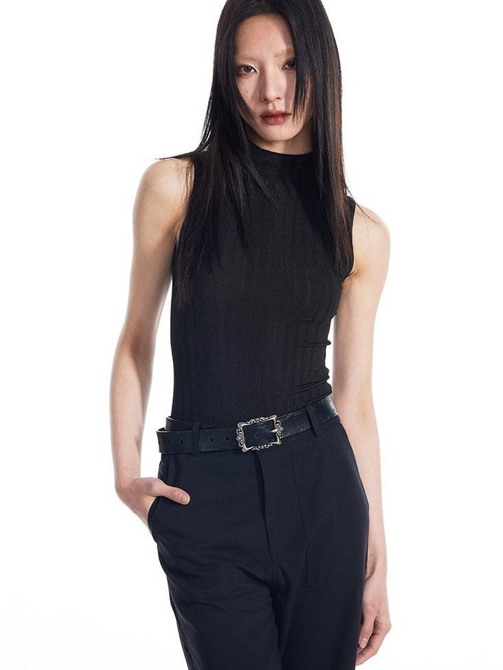 THELIGHT OFFICIAL Subtle Textured Solid Racerback Women's Polyester Spandex Tank Tops