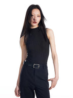 THELIGHT OFFICIAL Subtle Textured Solid Racerback Women's Polyester Spandex Tank Tops