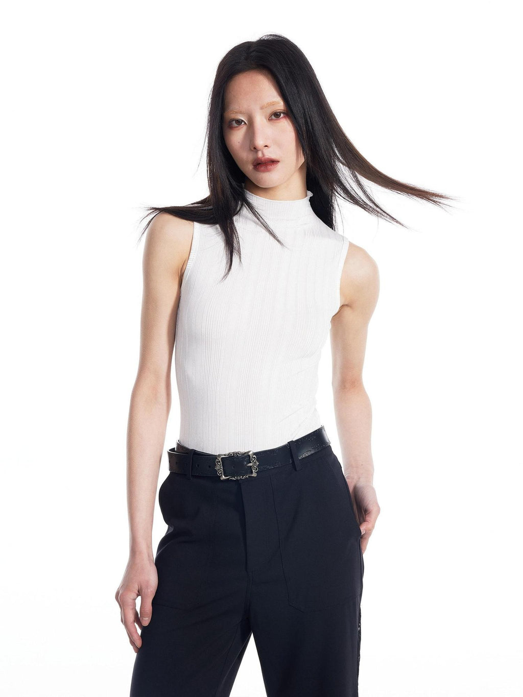 THELIGHT OFFICIAL Subtle Textured Solid Racerback Women's Polyester Spandex Tank Tops