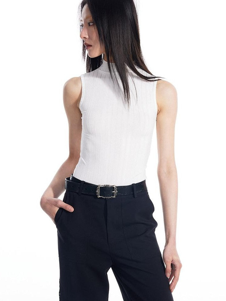 THELIGHT OFFICIAL Subtle Textured Solid Racerback Women's Polyester Spandex Tank Tops