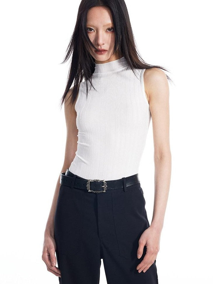 THELIGHT OFFICIAL Subtle Textured Solid Racerback Women's Polyester Spandex Tank Tops