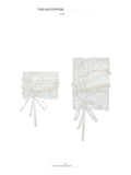 THELIGHT OFFICIAL White Fluffy Lace Stacked Warm Women's Polyester Scarves & Shawls 996468384712