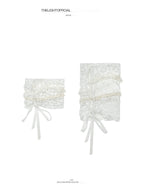 THELIGHT OFFICIAL White Fluffy Lace Stacked Warm Women's Polyester Scarves & Shawls 996468384712