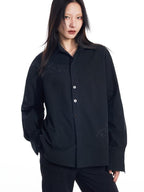 THELIGHT OFFICIAL Window Floral Topstitch Suit Collar Butterfly Embroidery Women's Cotton Shirts
