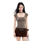 UNCMHISEX_American_Solid_Color_U_Neck_Slim_Fit_Women's_Short_Sleeve_T-shirts_1038664453510_MISSTT