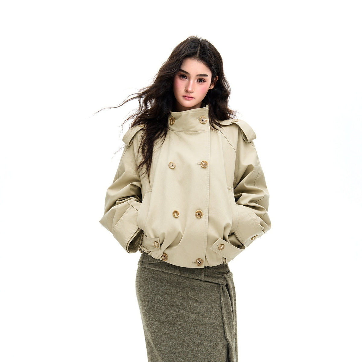 UNCMHISEX_British_Style_Double_Breasted_Stand_Collar_Loose_Short_Women's_Trench_Coats_1084060006021_MISSTT