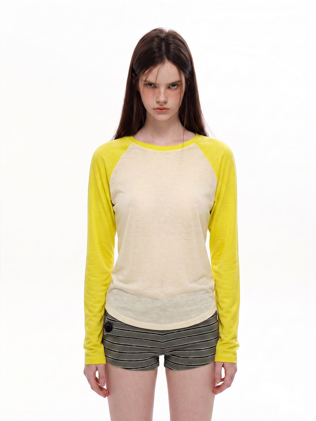 UNCMHISEX_Color_Block_Raglan_Sleeve_Round_Neck_Women's_Long_Sleeve_T-shirts_1071403631909_MISSTT