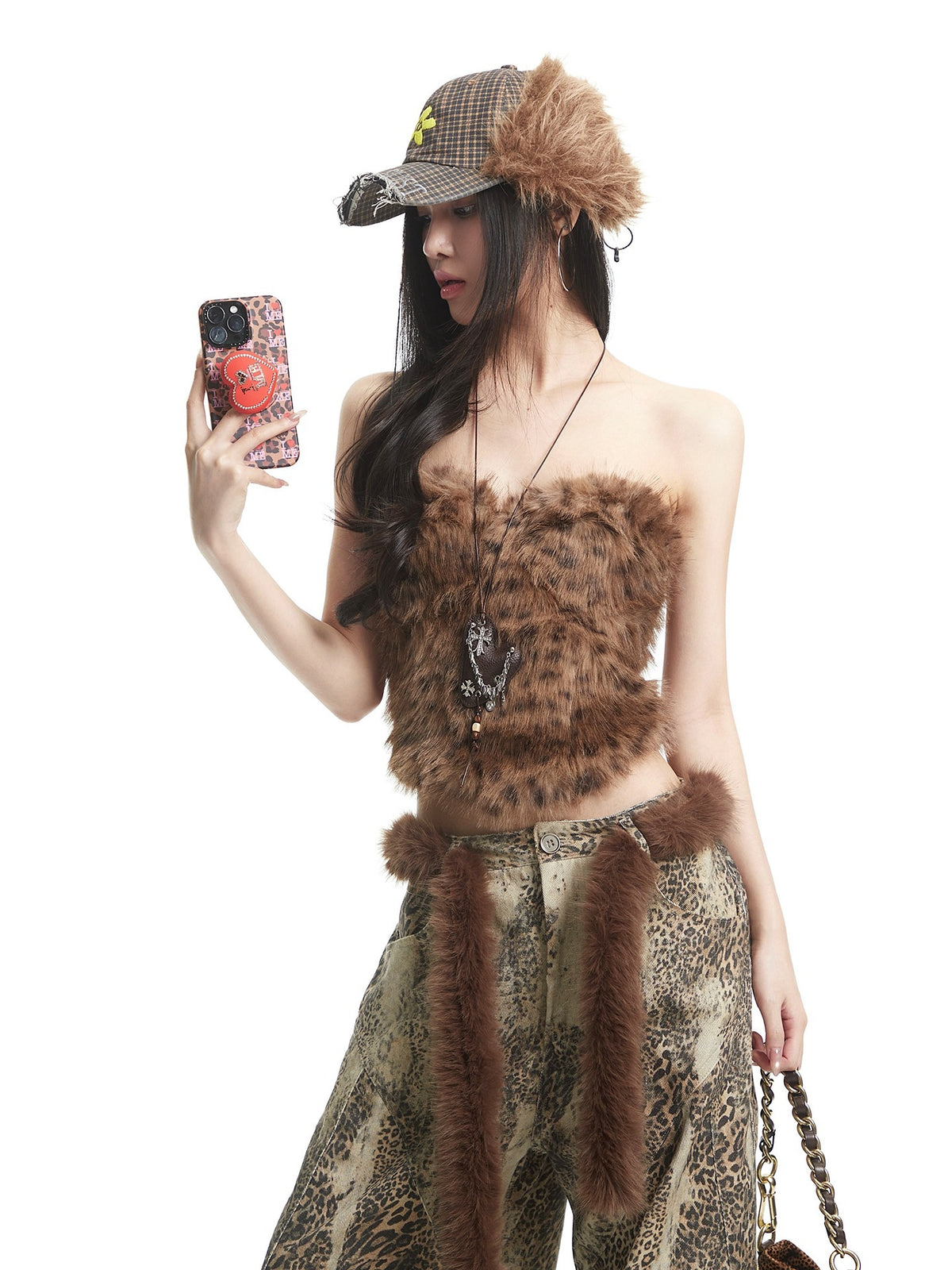 UNCMHISEX_Leopard_Print_Faux_Fur_Slim_Fit_Streetwear_Women's_Tube_Tops_996213768146_MISSTT