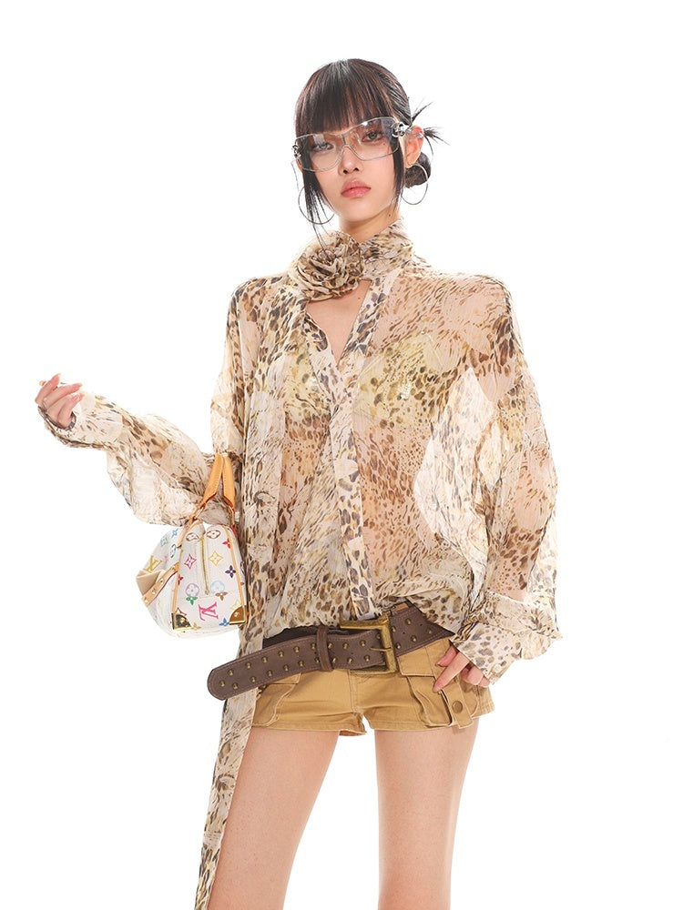 UNCMHISEX_Rose_Floral_Leopard_Print_Sheer_Tie_Neck_Women's_Loose_Long_Sleeve_Blouses_940256805496_MISSTT