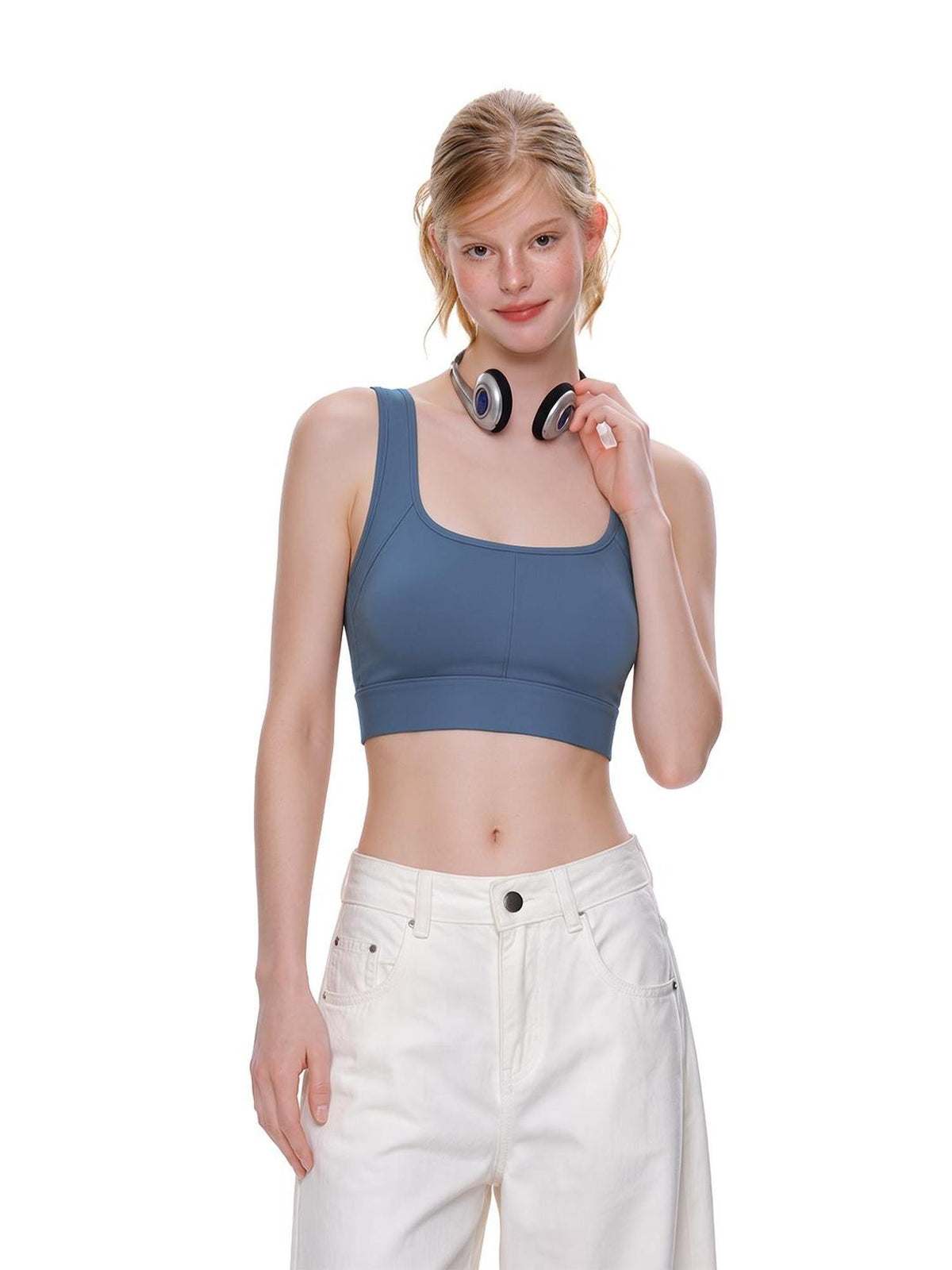 UNCMHISEX Seamless Slim Fit Quick Dry With Pads Open Back Women's Tank Tops